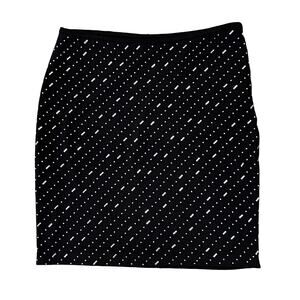 Calvin Klein Black Rhinestone Stretchy Lined Straight Skirt - SIZE M (no tag)